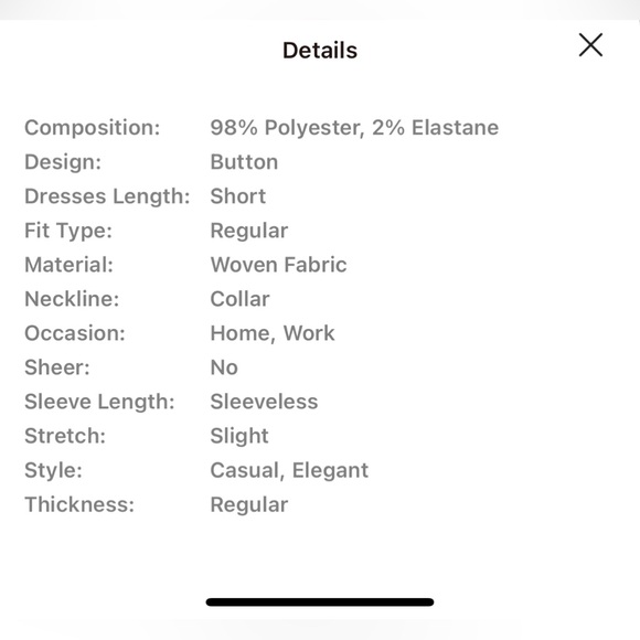 Gorgeous business casual button front dress size L NWT - Picture 7 of 7